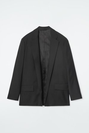 COS Women's Wool Single Breasted Blazer in Black