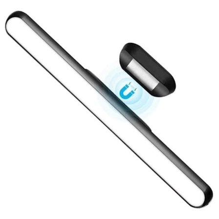 LED Skrivebordslampe til Underskabe, Vægmonteret Natlampe med Tre Variable Hastigheder, Sort, Stil 2