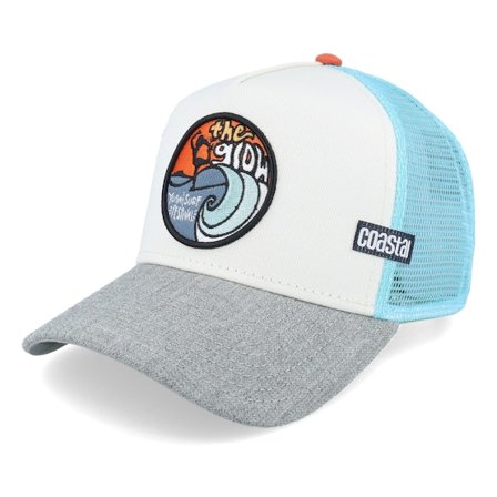 Coastal - Hvid trucker Kasket - The Glow Off White/Heather Grey Trucker @ Hatstore