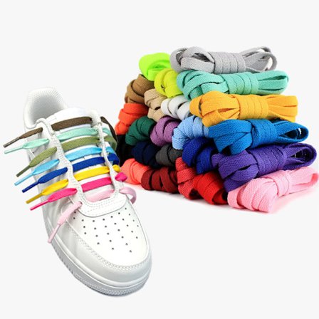 24 Par Flade Farvede Snørebånd til Sneakers Skatesko Sportssko Støvler