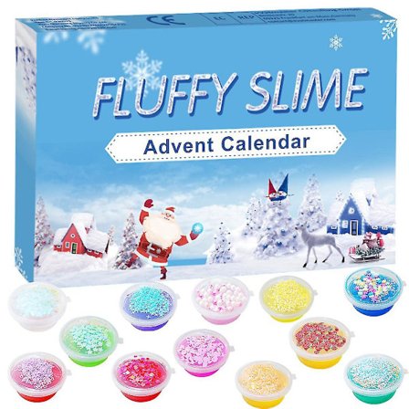 Juladventskalender 2022, Bubble Gum Crystal Mud 24 Numbers Countdown Present Blind Box