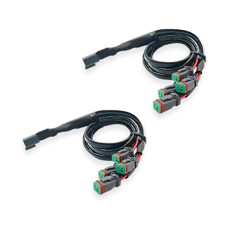 2 Led 3-i-1 Deutsch Dubbla Uttag Dt Dtm Honkontakt Adapter för Led Dimljus Led Pod