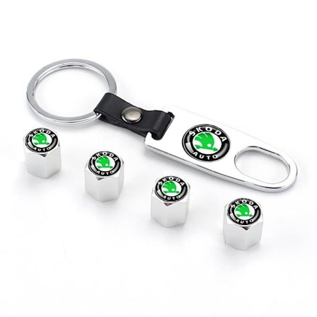 Skoda-logo ventilhætter ind med nøglering