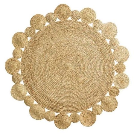 Rund Jute Dekorationsmåtte "Cordou" 120cm Natur