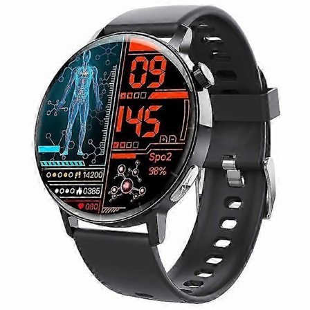 F67 Pro EKG Blodsukker Urinsyre Overvågning Smartwatch 1.41-tommer Rundt Sportsur