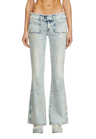 Diesel Bootcut jeans D-Hush L.32 Dam Blå W28/L32
