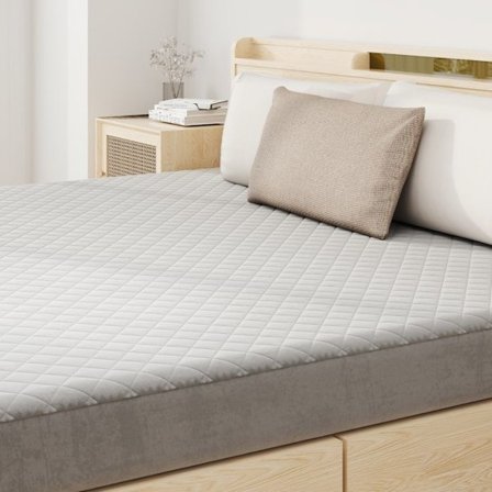 COSTWAY Yhden Hengen Patja 90x200 cm, Monikerroksinen Samettipatja Vaahdotuksella, Liukastumaton Pohja