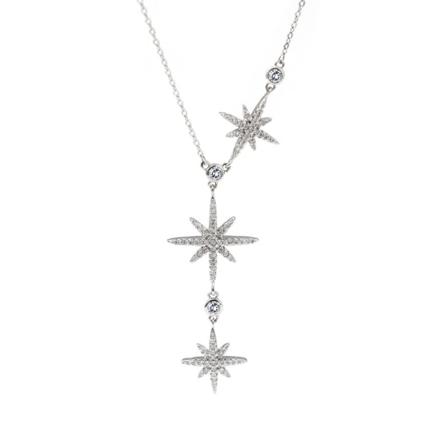 925 sterling silver stjärnhalsbandhänge 2022 nytt lätt lyx n