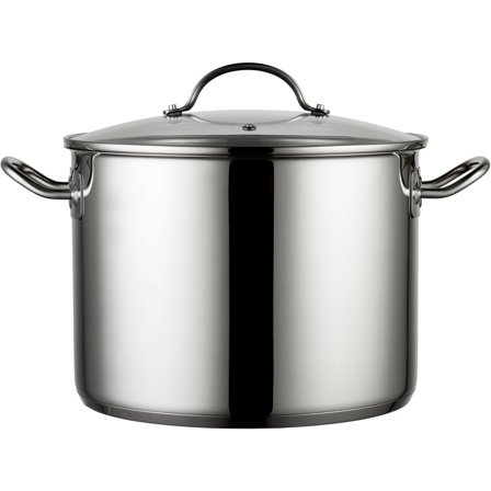 Funktion Stor gryde 10 liter med glaslåg - Stål | KitchenOne