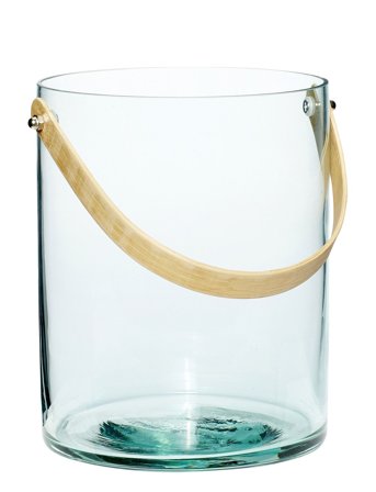 Hübsch Vase M/Håndtag - Nude - H20CM