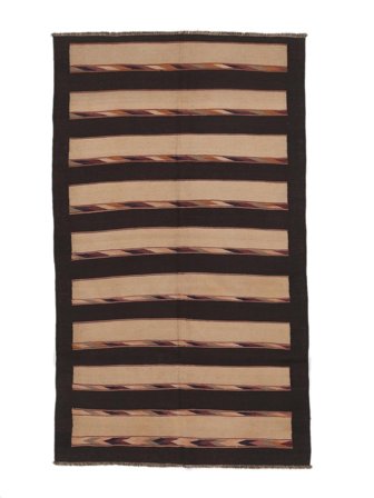 144X244 Tapis D'orient Afghan Vintage Kilim Noir/Marron (Laine, Afghanistan)