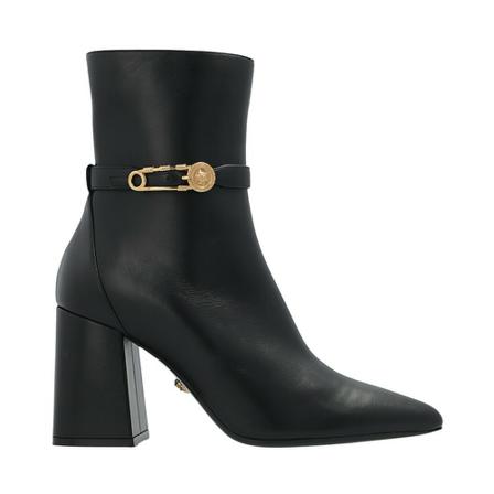 Versace - Stövlar - Svart - Dam - Storlek: 38 1/2 Eu, Dam, Storlek: 38 1/2 EU