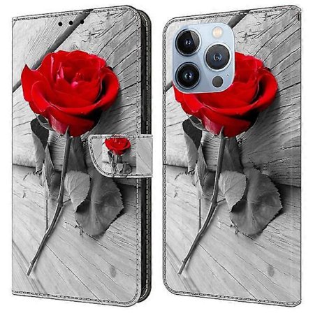 Compatible for iPhone 16 Pro Wallet Case Magnetic Closure 3D Pattern Leather Phone Cover
