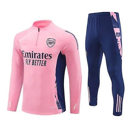 2425 Nytt fotballtreningsdress med halv glidelås høst og vinter treningsdress voksen barn Arsenal/rosa Arsenal/rosa qd Arsenal/rosa - Perfekt Arsenal/