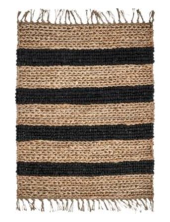 house doctor | Rug, Hdrimi, Nature/Black | 90X60X2CM
