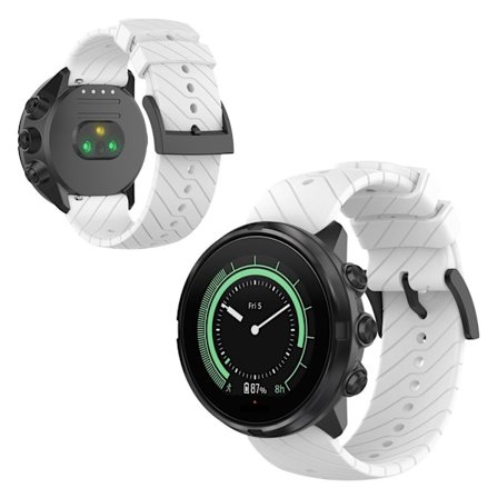 Suunto 9 kestävä silikoninen kellonauha - Valkoinen
