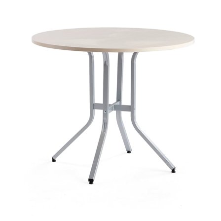 Table VARIOUS, Ø1100x900 mm, silver, birch
