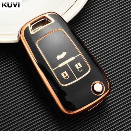 TPU Bil Flip Nøkkelveske Deksel Skall For Chevrolet Cruze Aveo Trax Sail Malibu Captiva Opel Vauxhall Astra J Corsa Insignia Mokka