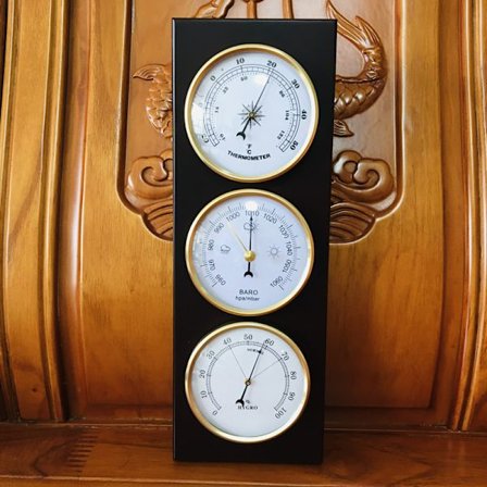 Högpresterande termometer Barometer Hygrometer Väggmonterad för hushåll