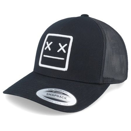 Iconic - Noir trucker Casquette - "X Face White/Black A-frame Trucker " @ Hatstore