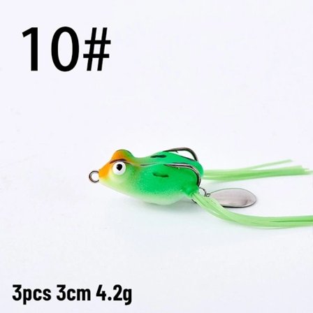 3 st 3 cm 4,2 g gummigroda mjuka fiskedrag 10 10 10