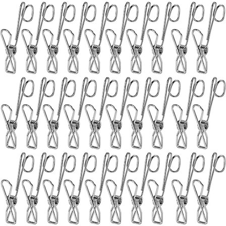 50 bærbare vasketøjskroge, bøjleklemmer til garderobeskabe