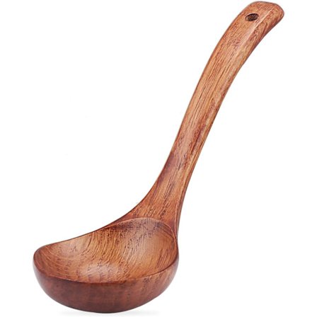 Puulusikka, luonnollinen puulusikka, puurokauha, 24 cm pitkä