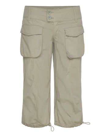 Monki Soft Capri - Khaki green - 40