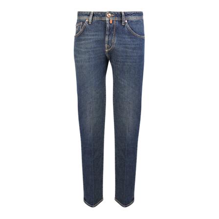Jacob Cohën Mid-rise straight-leg jeans , Blauw , Heren , Maat: W34