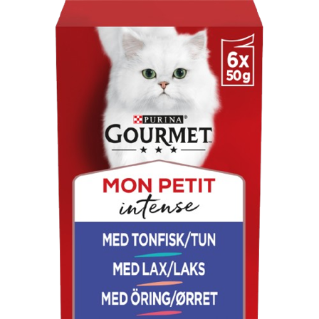 Purina Gourmet Gold - Mon Petit Tunfisk/laks/ørret 50 g x 6 stk. - Katt - Kattefôr & kattemat - Våtfôr og våtmat - ZOO.no