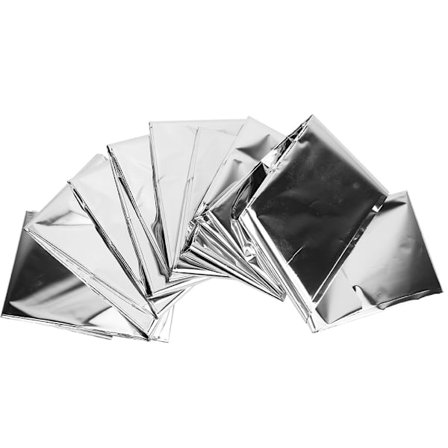 5 STK Udendørs Vandtæt Nødoverlevelse Varme Reserve Reflekterende Tæppe Camping Vandring Jordskælv Redning Førstehjælpsforsyninger Sølv