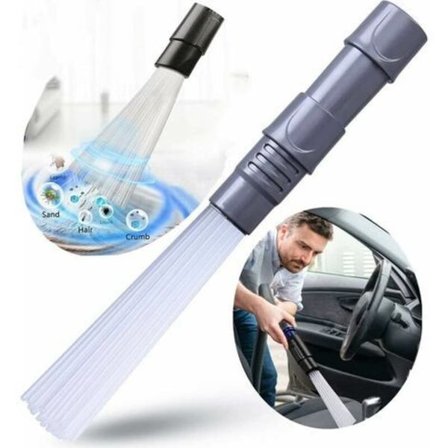 Universal støvbørste Støvsugertilbehør Universalbørste til støvsuger Støvsugerbørste Til tastatur, bil, hjørne, kjæledyr, etc. (grå)