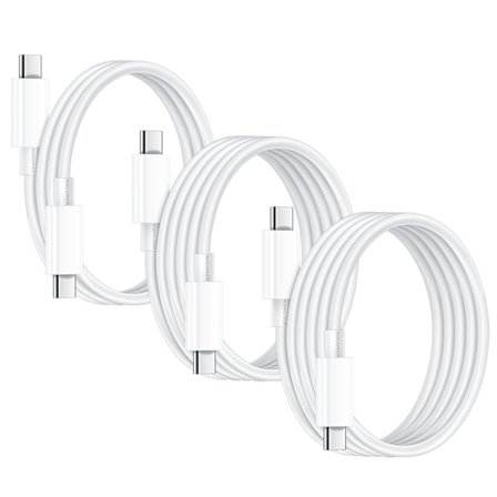 iPhone 15 Laddningskabel 20W [3-Pack 2M+2M+1M] USB C till USB C Kabel PD3.0 QC4.0 Snabbladdning