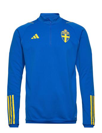 Sweden Tiro 23 Training Top T-Langærmet Skjorte Blå Adidas Performance