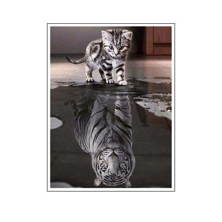 Djur Inverterad Bild Diamond Painting Rhinestone Heminredning