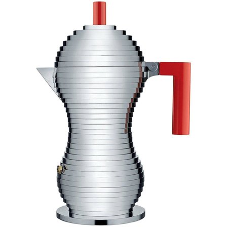 Alessi Pulcina Espressokanne 6 Kopper ' - 'Sølv