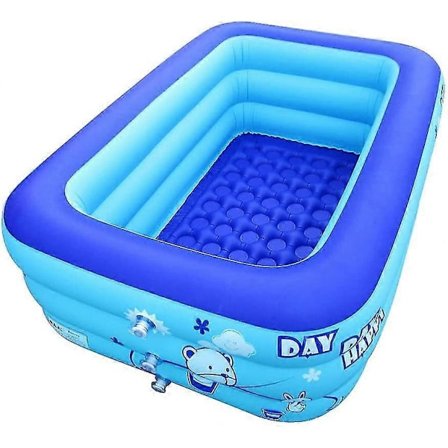 Oppustelig Pool med Elektronisk Pustemaskine Oppusteligt Badekar Foldbar Pool 120x70x35cm
