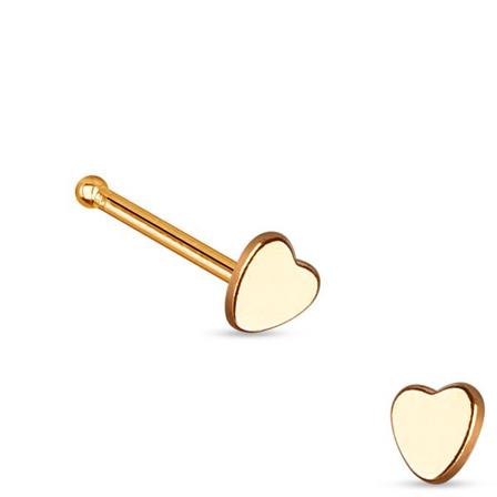 1 st. Hj rtformad Piercing i r guldpl terade 316 Kirurgiskt st l