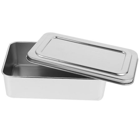Kagebageboks Brødbageform med låg DIY Kageboks Rustfrit stål Bage Brødkasse