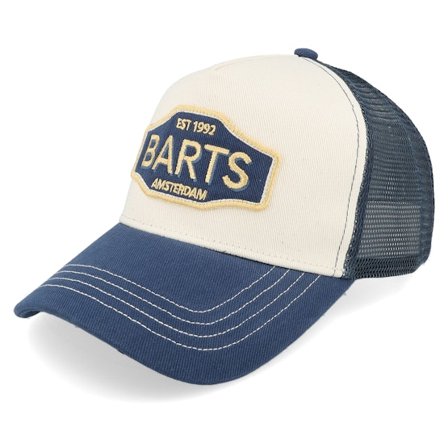 Barts - Blauw trucker Cap - Callagun Cap White/Navy A-Frame Trucker @ Hatstore