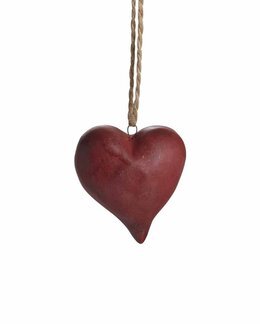 Hängande dekoration Hjärta Röd - Nääsgränsgården
