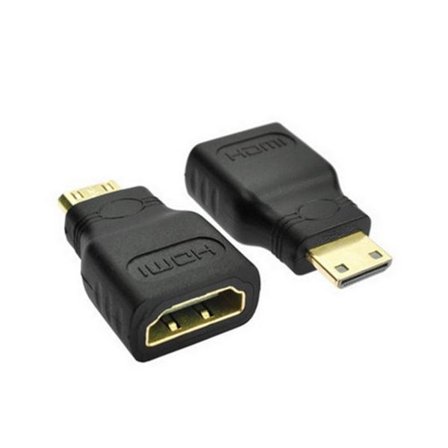 Forgyldt mini HDMI til HDMI adapter 1080p 4k UHD 3D TV
