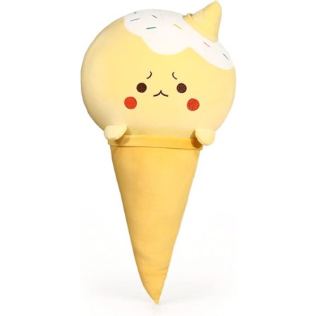 Superrolig Glass Plysch, Mjuk Fluffig Mat Plysch Kudde Stoppad Plyschleksak för Barn (Gul)