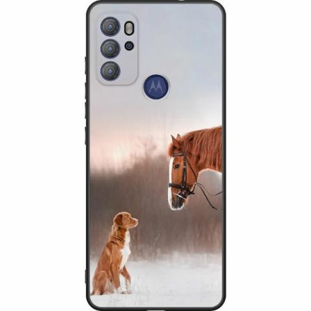 Motorola Moto G60s Svart Skal Häst & Hund