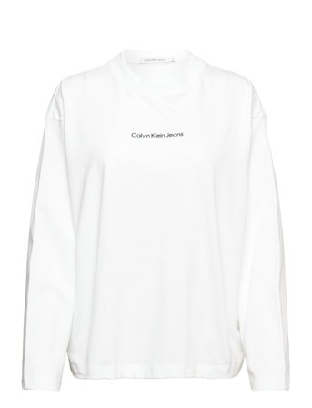 Institutional Loose Long Sleeves T-shirts & Tops Long-sleeved Hvit Calvin Klein Jeans*Betinget Tilbud