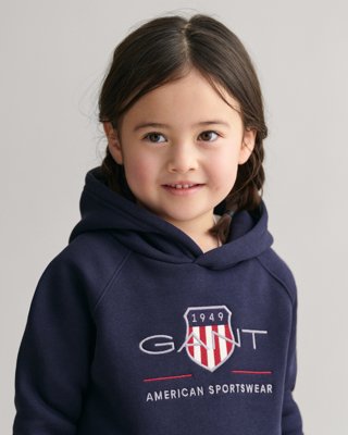 GANT - Hettegenser med archive shield-logo evening blue