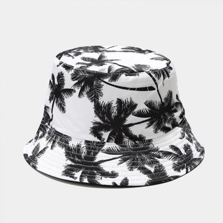 Pakattava käännettävä musta printed Fisherman Bucket aurinkohattu, monia kuvioita