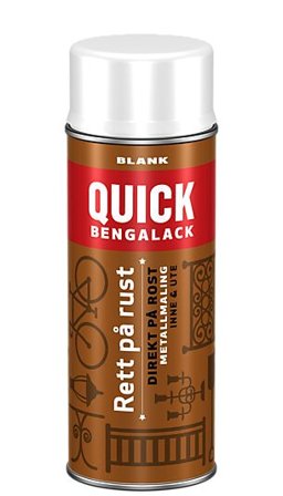 QUICK BENGALACK RETT PÅ RUST SPRAY HVIT BLANK