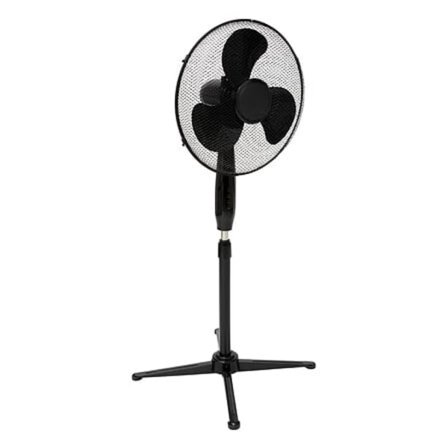 Oscillerende ventilator 125 cm høj sort