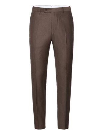 Bobby Flannel Suit Trouser Dressbukser Formelle Bukser Brun Morris*Betinget Tilbud